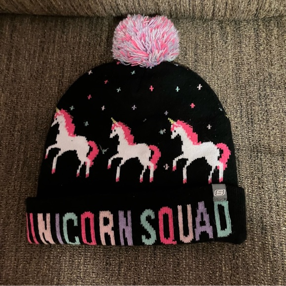 Sketchers Unicorn Squad Black Beanie - Picture 1 of 4